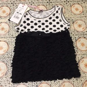 MONNALISA Top MINIROUCHES, 6/116, NWT, Italy, $167